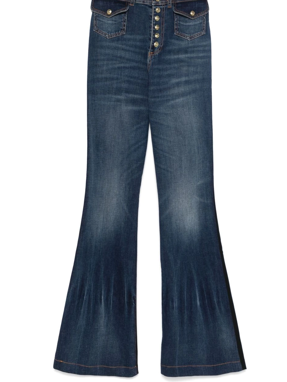 Cheap Versace Women jeans flared Couture Jeans panelled 0709